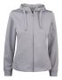 Basic Active Hoody Full Zip Women gråmelerad