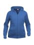 Basic Hoody Full Zip Women royalblå