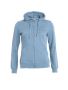 Basic Hoody Full Zip Women ljusblå