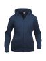 Basic Hoody Full Zip Women Mörk marin