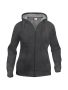 Basic Hoody Full Zip Women antracit melerad