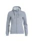 Basic Hoody Full Zip Women gråmelerad