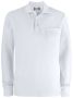 Basic Polo Pocket L/S vit