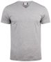 Basic-T V-neck gråmelerad