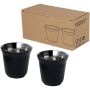 Duo uppsättning RCS-certifierade espressokoppar i rostfritt stål, 80 ml  Svart