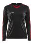 Progress Jersey Contrast LS W Black/Bright Red