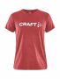 Community Logo SS Tee W Bright Red-Melange