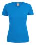 Heavy V-neck Lady Oceanblå