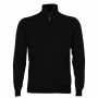 Pima Cotton 1/4 Zip Svart