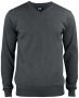 Everett V-neck Men Anthracite melange