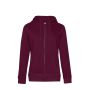 QUEEEN Huvtröja med dragkedja/ dam Dark Cherry