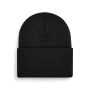 Original stickad mössa med djup uppvikt kant  Black