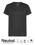 Recycled Cotton T-shirt Svart Melange