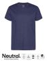 Recycled Cotton T-shirt Marinblå Melange