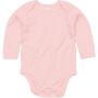 Ekologisk långärmad body till bebis Powder Pink