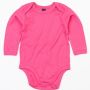 Ekologisk långärmad body till bebis Fuchsia