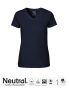 Dam T-shirt V-neck Marinblå