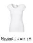 Dam T-shirt rund hals Vit