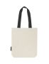 Twill bomullskasse med kontrast handtag Natur/Svart