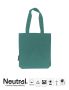 Twill bomullskasse med långa handtag Teal