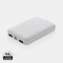 5.000 mAh powerbank i RCS återvunnen plast vit