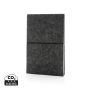 A5 softcover filt anteckningsbok GRS certifierad Svart