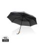 20.5" Impact AWARE™ RPET 190T Pongee paraply  bambu Svart