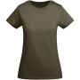 Breda kortärmad T-shirt ekologisk bomull dam Grön