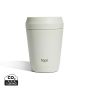 Topl To Go-glas i återvunnet stål Patenterat 360-lock 235 ml vit