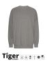 Tiger Cotton Oversized Sweatshirt Sport Grey