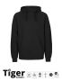 Unisex Tiger Cotton Hoodie Svart