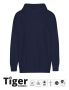 Tiger Cotton Oversized Hoodie Marinblå