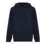 IQONIQ Yengo barnhoodie i återvunnen bomull med sidofickor marin
