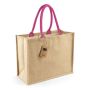 Klassisk shoppingväska i jute Rosa