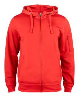 Basic Active Hoody Full Zip Röd