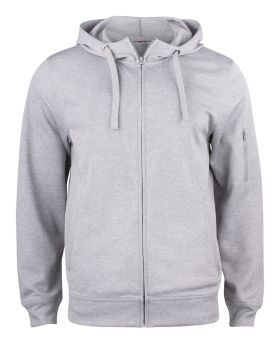 Basic Active Hoody Full Zip gråmelerad