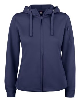 Basic Active Hoody Full Zip Women Mörk marin
