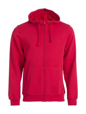 Basic Hoody Full Zip Röd