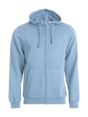 Basic Hoody Full Zip ljusblå