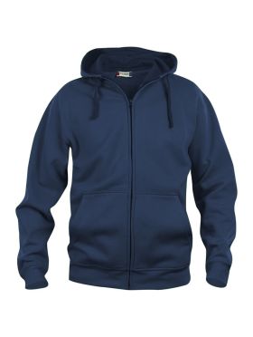 Basic Hoody Full Zip Mörk marin