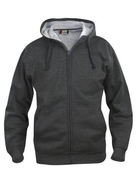 Basic Hoody Full Zip antracit melerad