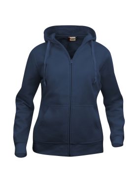 Basic Hoody Full Zip Women Mörk marin