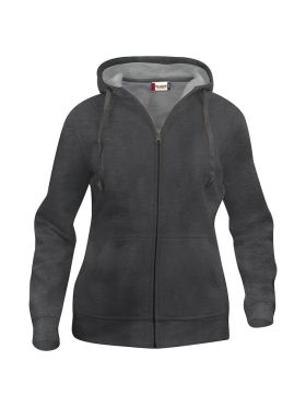 Basic Hoody Full Zip Women antracit melerad