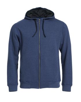 Classic Hoody Full Zip Blåmelerad