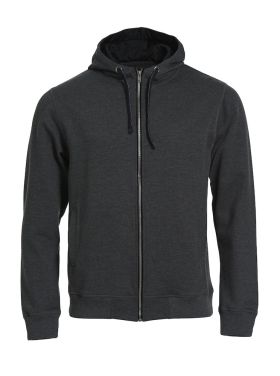Classic Hoody Full Zip antracit melerad