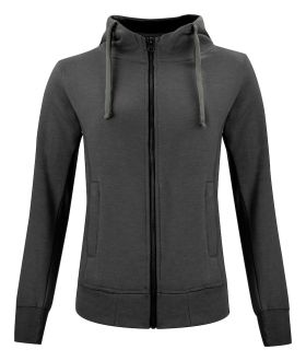 Classic Hoody Full Zip Women antracit melerad