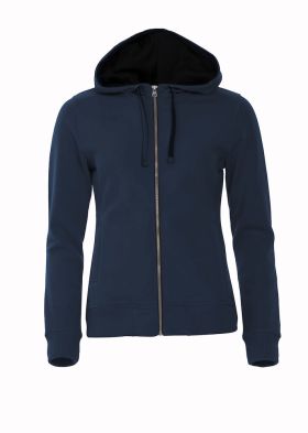 Classic Hoody Full Zip Women Mörk marin