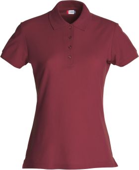 Basic Polo Women bordeaux