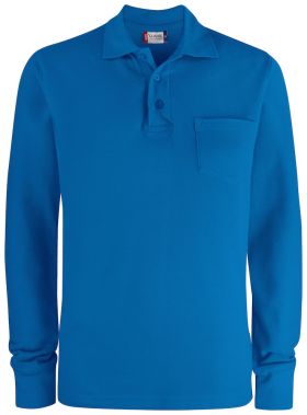 Basic Polo Pocket L/S Royalblå