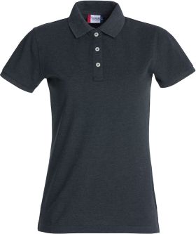 Stretch Premium Polo Women antracit melerad